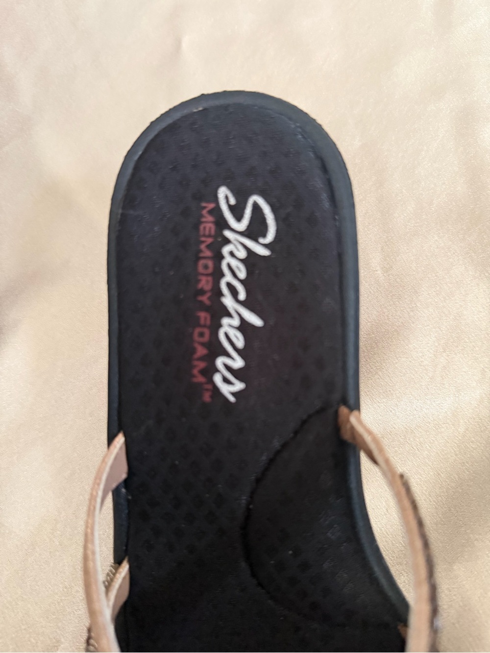 Skechers Cali Rumbler Wave - New Lassie Wedge Sandals, Rose Gold, Size 8 - Picture 5 of 11